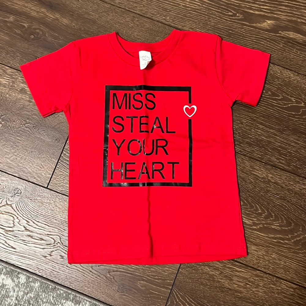 Custom Ordered "Miss Steal Your Heart" tee. Size 4t NWOT